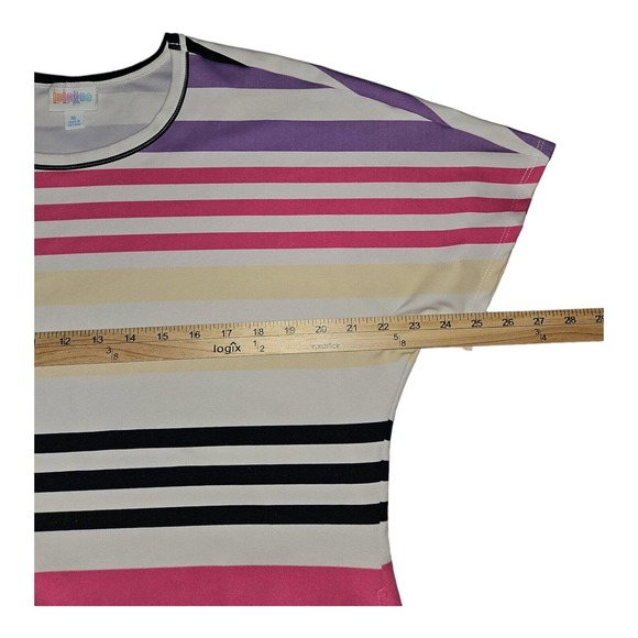 LuLaRoe Dress Women's XL Short Sleeve Pockets Self Tie Wrap Around Belt - Picture 4 of 8